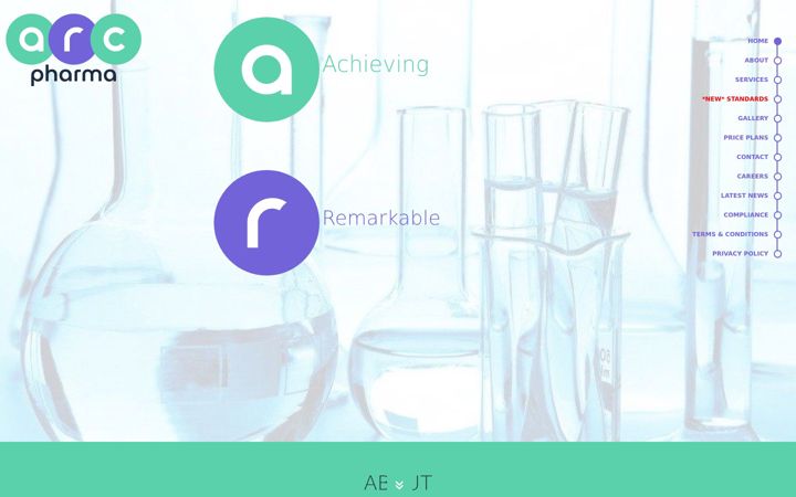 Ekrano kopija arcpharma.co.uk
