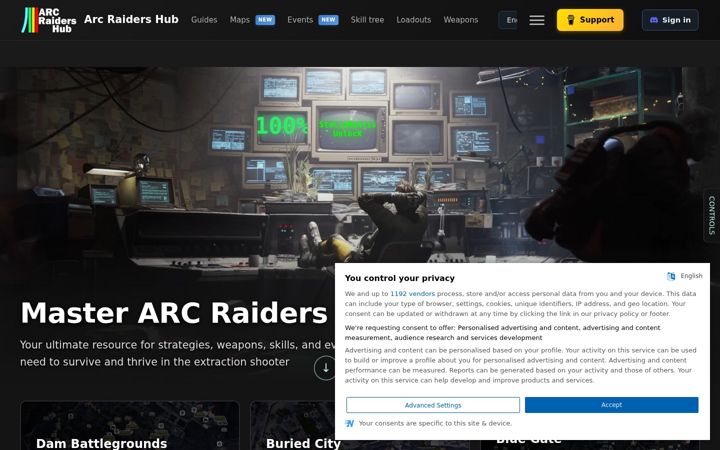 Zrzut ekranu arcraidershub.com