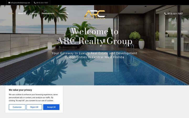 Ekrānuzņēmums no arcrealtygroup.net