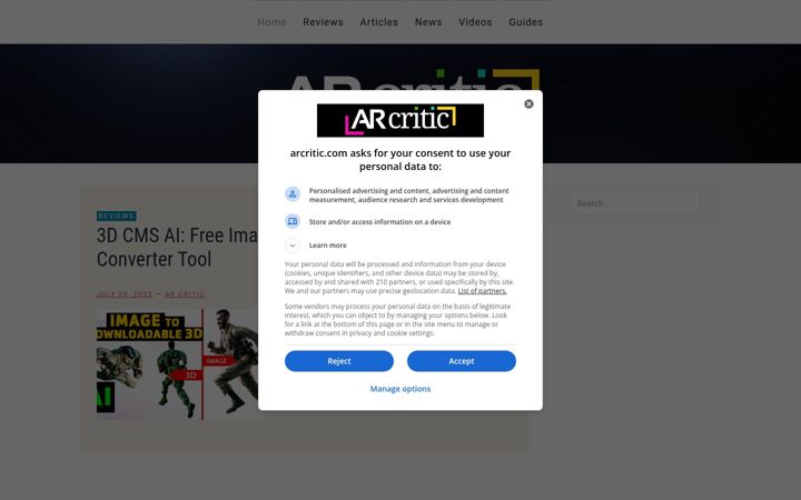 Zrzut ekranu arcritic.com
