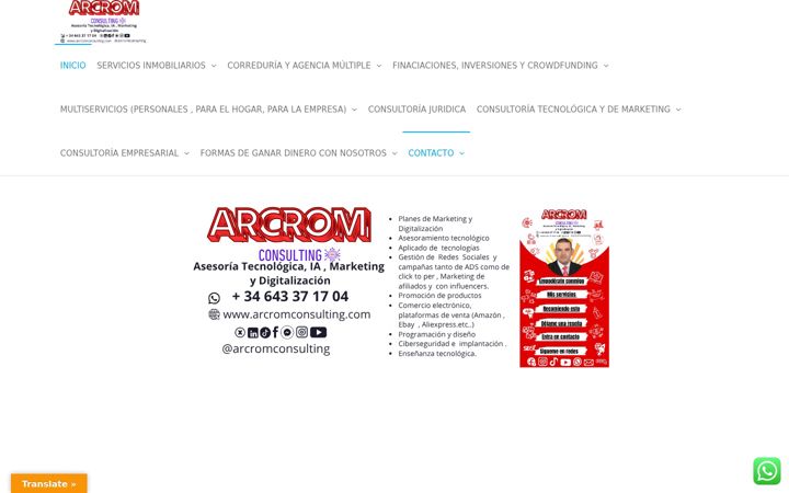 Zrzut ekranu arcromconsulting.com