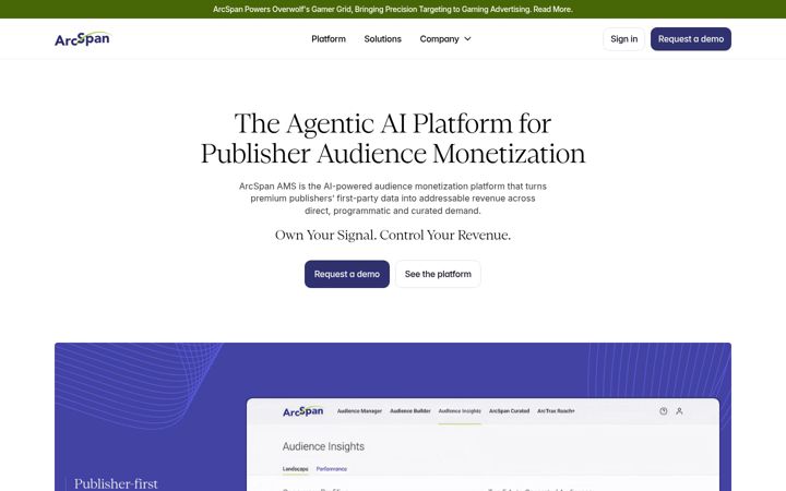 Ekrano kopija arcspan.com