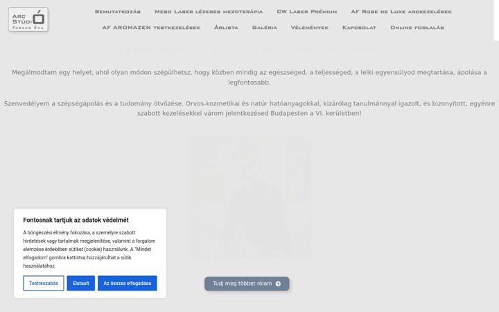 Ekraanipilt saidist arcstudio.hu