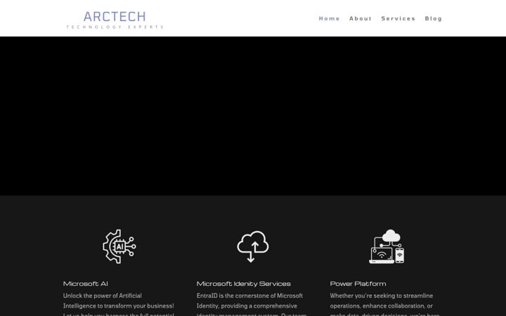 Captură de ecran a arctechmd.com