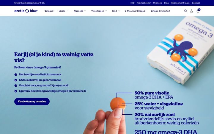 Screenshot von arctic-blue.com