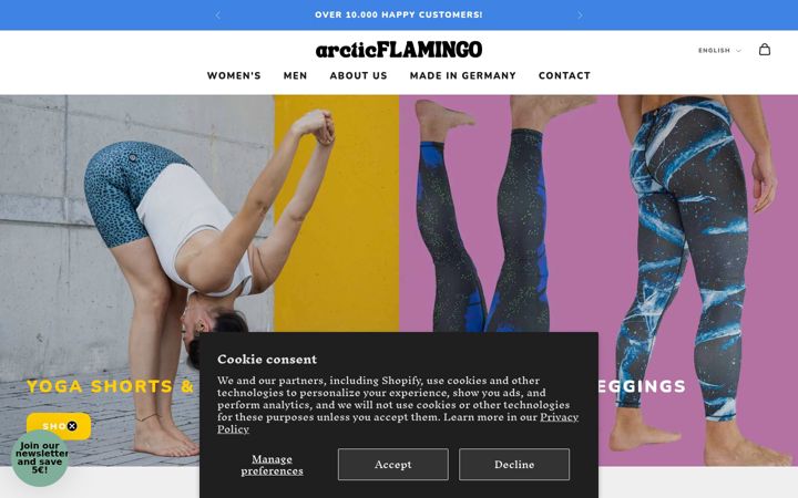Screenshot von arctic-flamingo.com