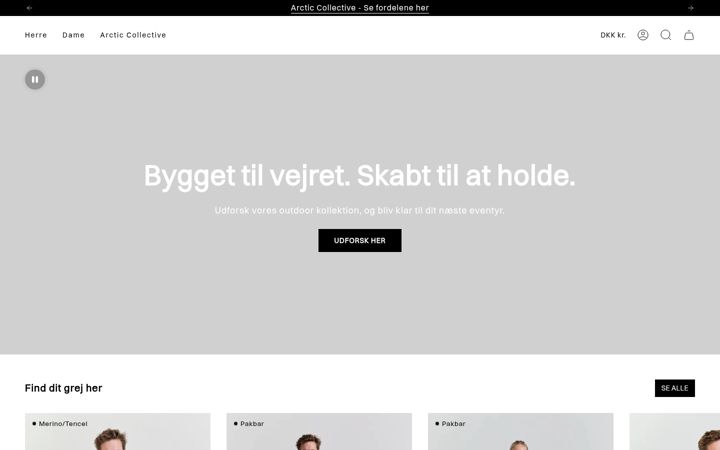 Captura de pantalla de arctic-outdoor.dk