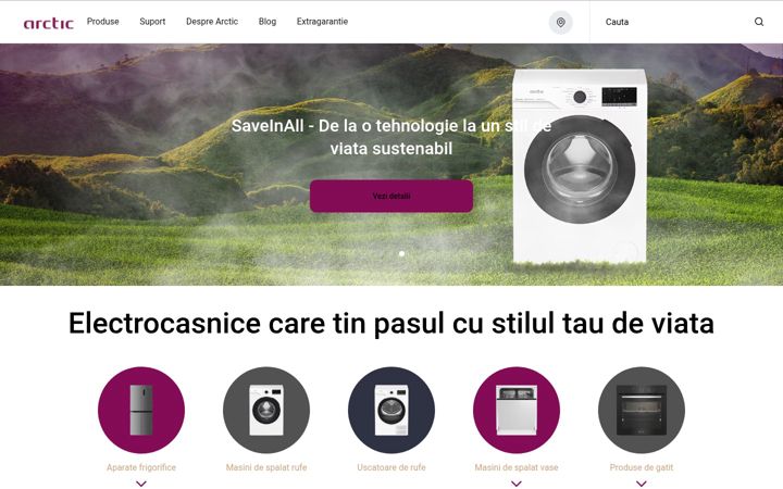 Posnetek zaslona arctic.ro