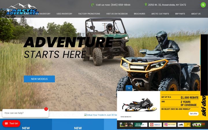 Screenshot van arcticadventures.com