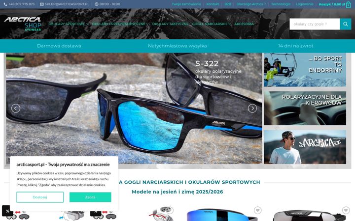 Posnetek zaslona arcticasport.pl