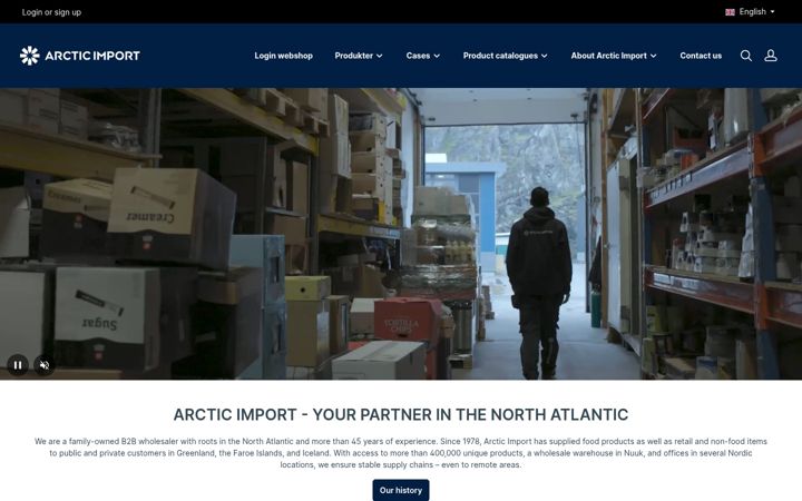 Screenshot of arcticimport.uk