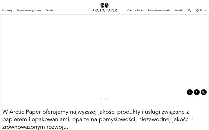 Screenshot van arcticpaper.pl