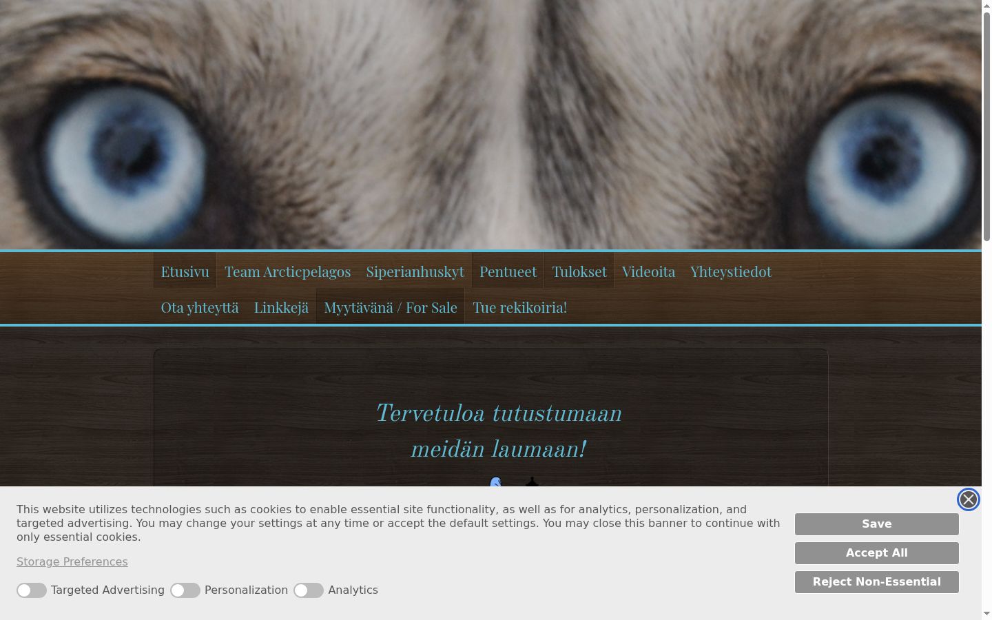 Captura de pantalla del banner de consentimiento mostrado antes de cualquier interacción