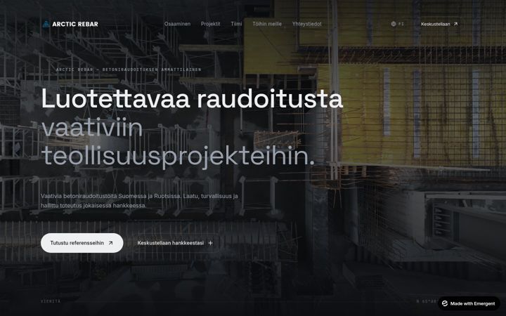 Екранна снимка на arcticrebar.fi