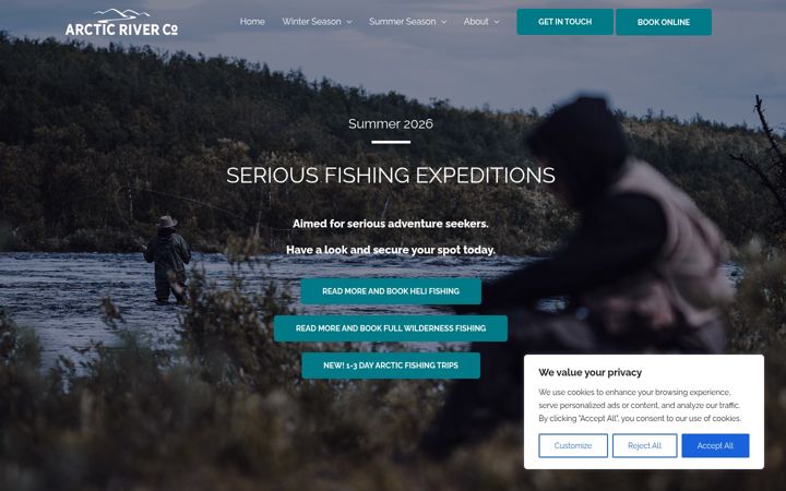 Screenshot di arcticriverco.com