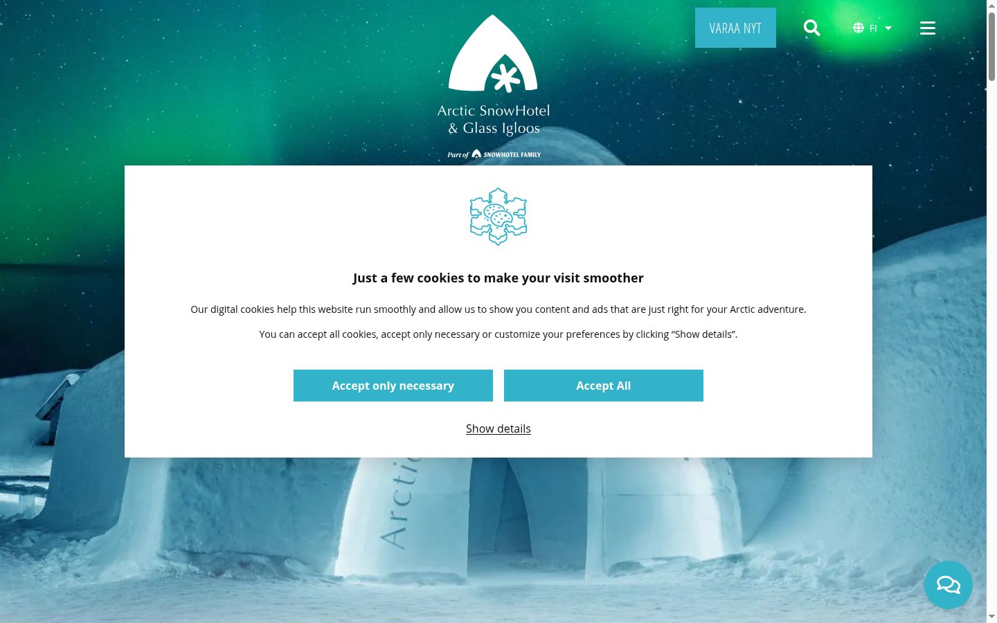 Screenshot tal-banner tal-kunsens muri qabel kwalunkwe interazzjoni