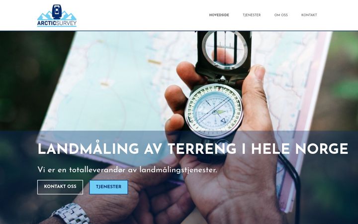 Screenshot of arcticsurvey.no