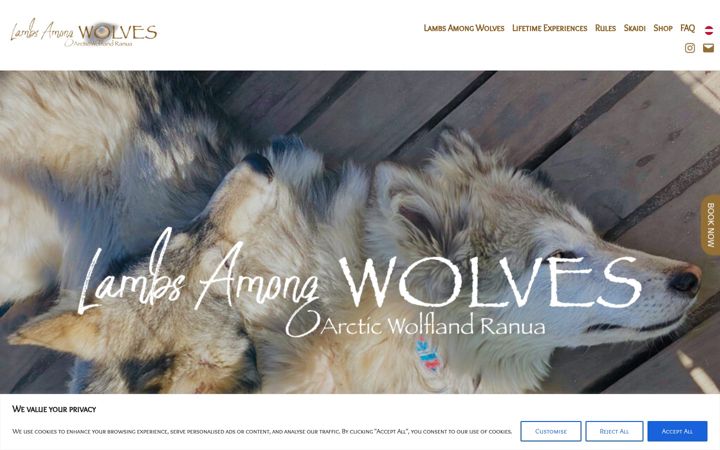 Screenshot di arcticwolflandsanctuary.com