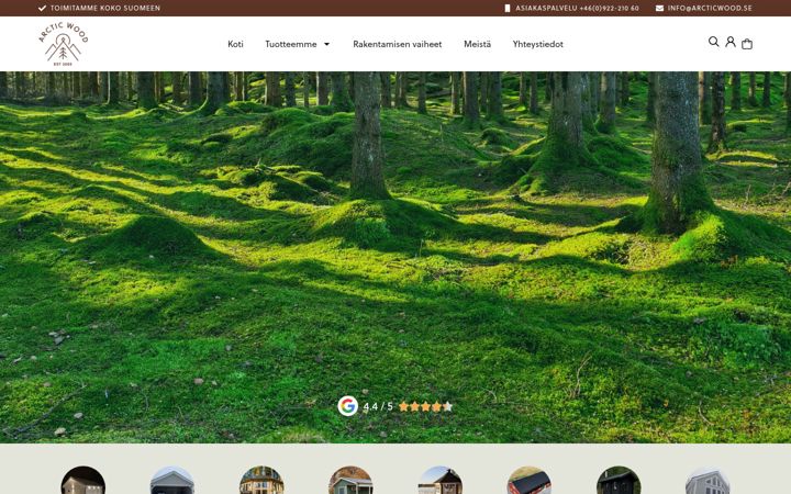Skjermbilde av arcticwood.fi