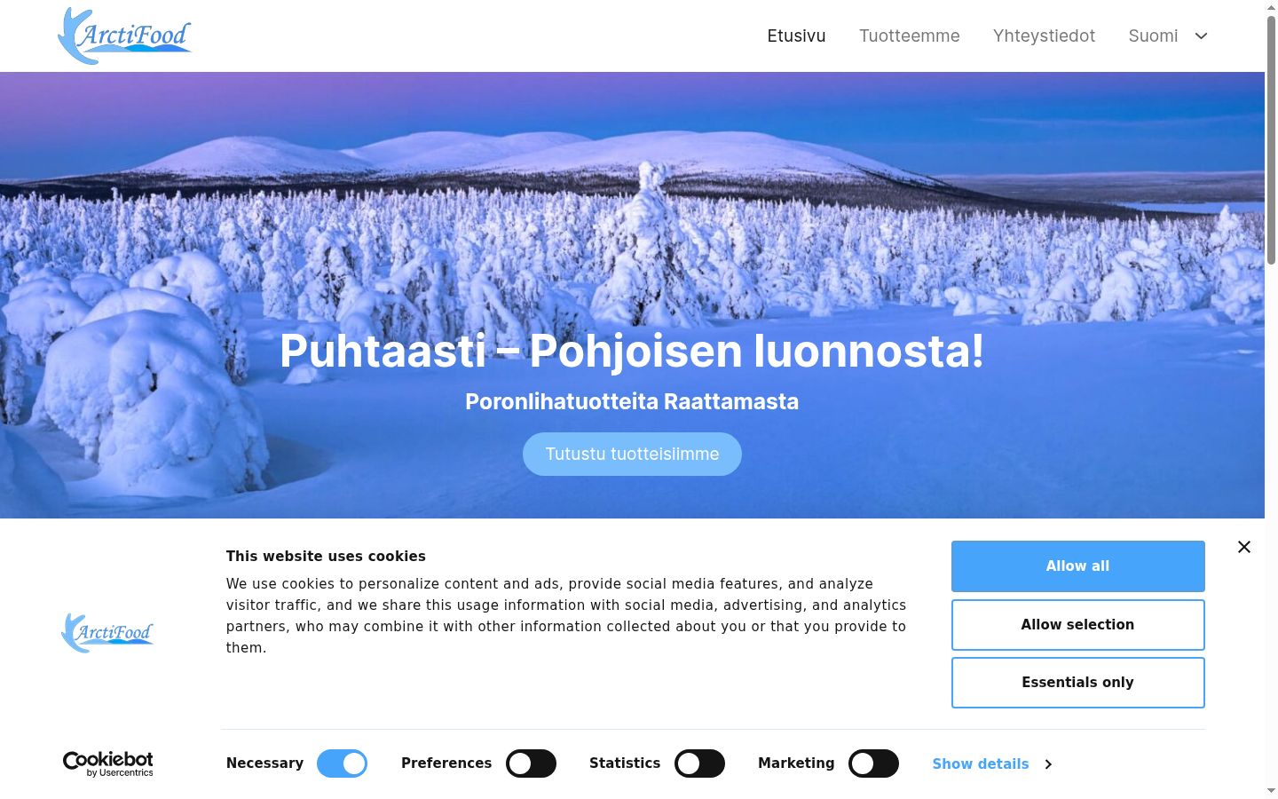 Screenshot tal-banner tal-kunsens muri qabel kwalunkwe interazzjoni