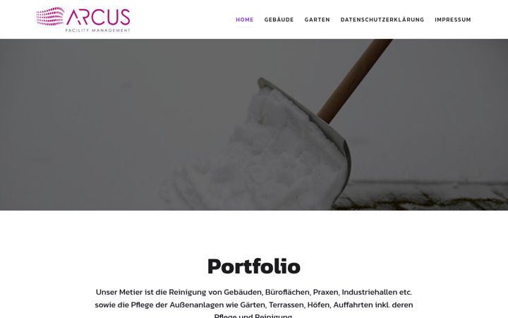 Posnetek zaslona arcus-clean.de
