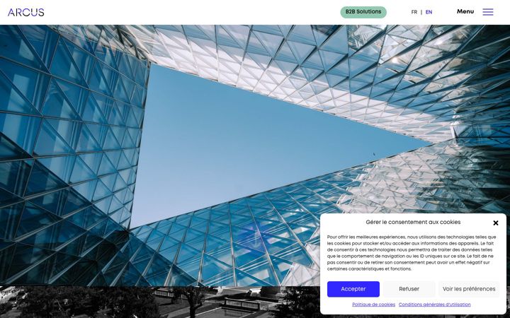 Captura de pantalla de arcus-fin.ch