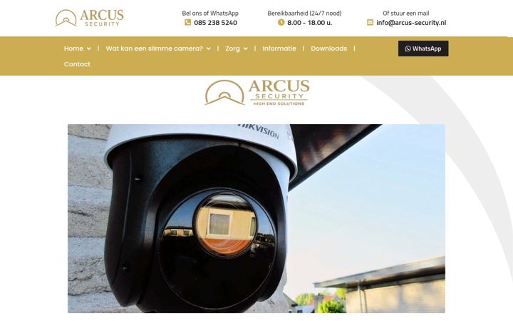 Captura de pantalla de arcus-security.nl