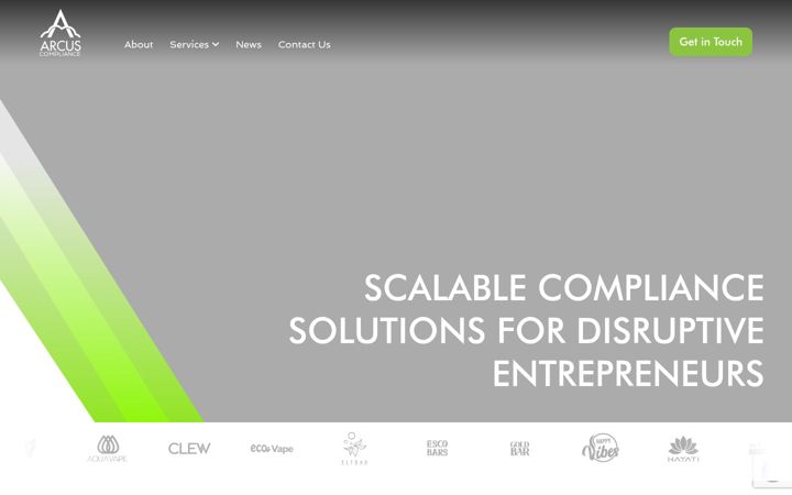 Екранна снимка на arcuscompliance.com