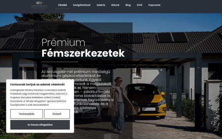 Kuvakaappaus sivustosta arcusgate.hu