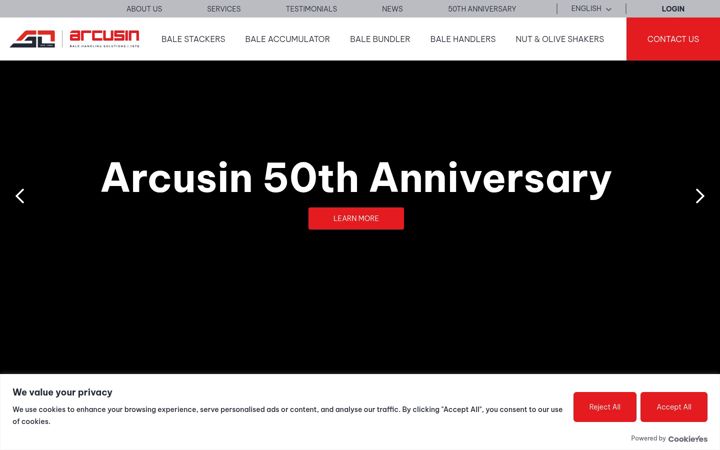 Екранна снимка на arcusin.com