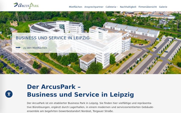 Kuvakaappaus sivustosta arcuspark.de