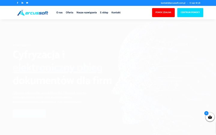 Captură de ecran a arcussoft.com.pl