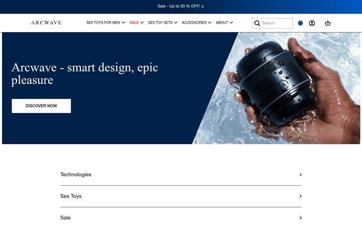 Екранна снимка на arcwave.com