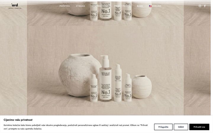 Capture d'écran de ard-cosmetics.com