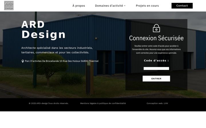 Kuvakaappaus sivustosta ard-design.fr