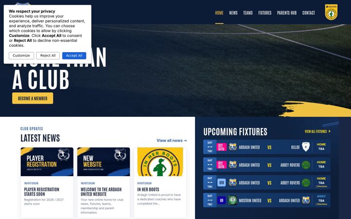 Ekrānuzņēmums no ardaghunited.com