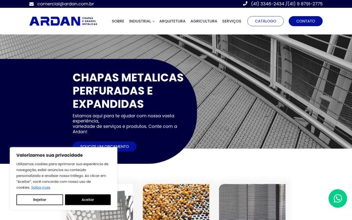 Ekraanipilt saidist ardan.com.br