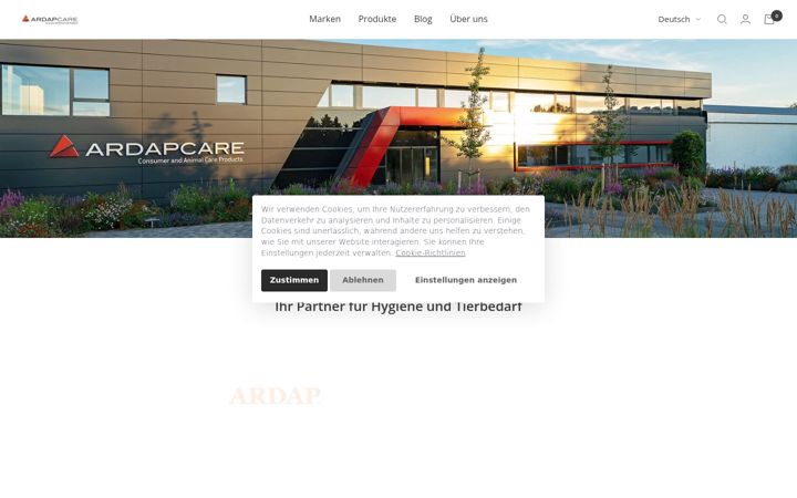 Capture d'écran de ardapcare.com