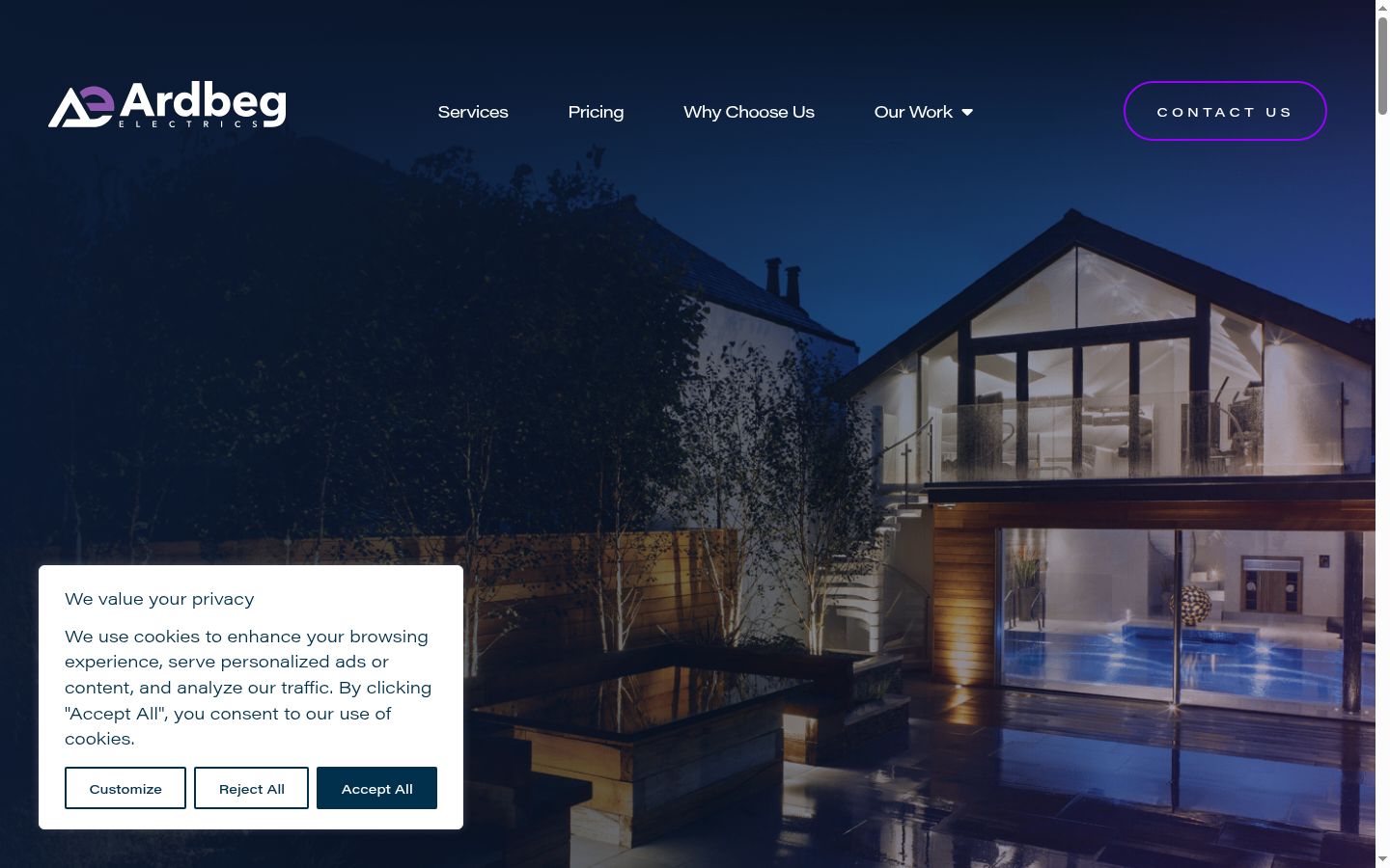 Screenshot of the consent banner shown before any interaction