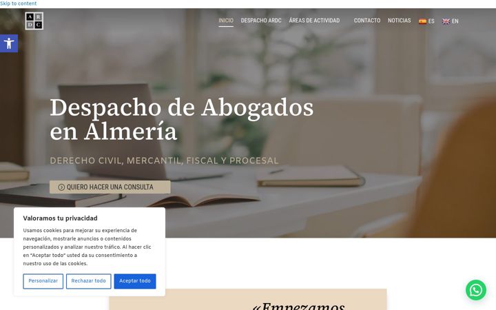 Екранна снимка на ardcserviciosjuridicos.com