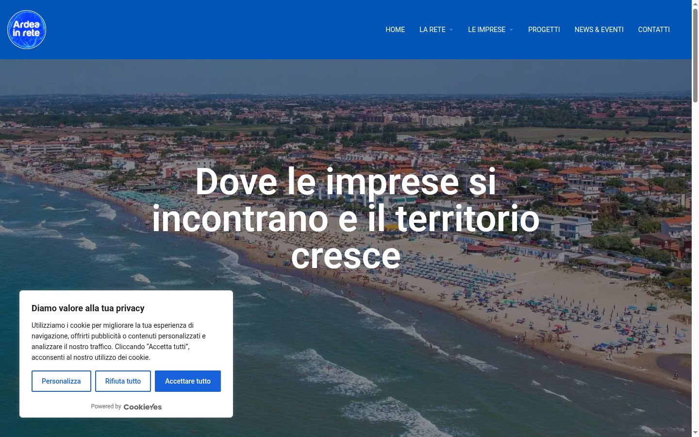 Snimka zaslona bannera za privolu prikazanog prije bilo kakve interakcije