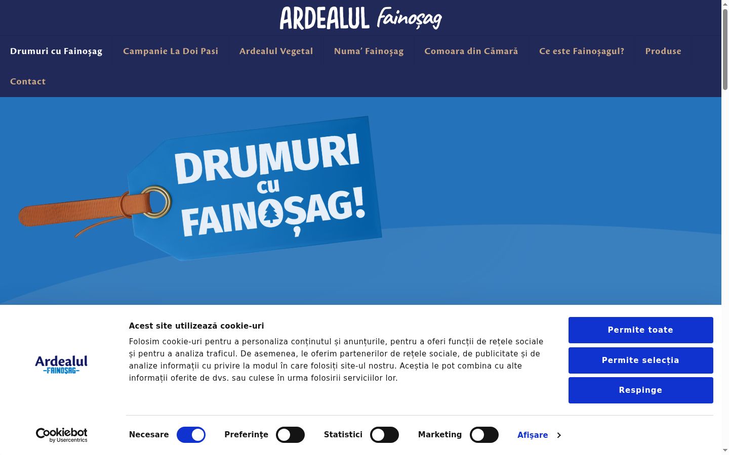 Captura de pantalla del banner de consentimiento mostrado antes de cualquier interacción