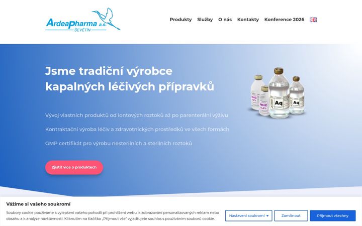 Captura de pantalla de ardeapharma.cz