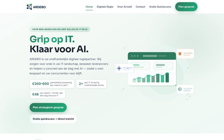Screenshot von ardebo.nl