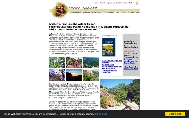 Screenshot von ardecheferien.de