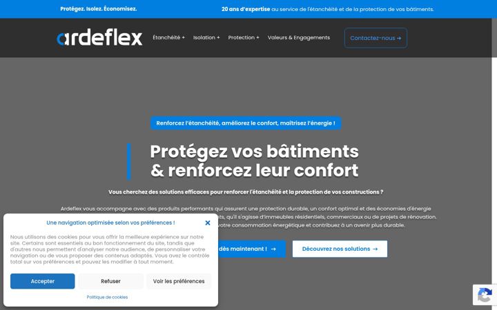 Captura de pantalla de ardeflex.fr