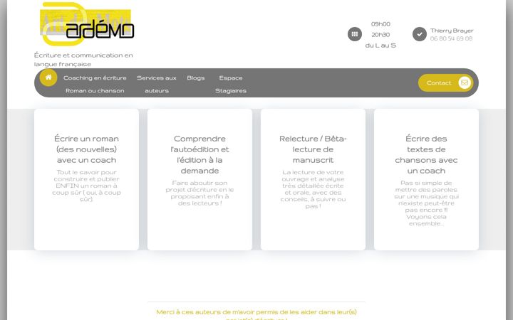 Screenshot di ardemo.fr