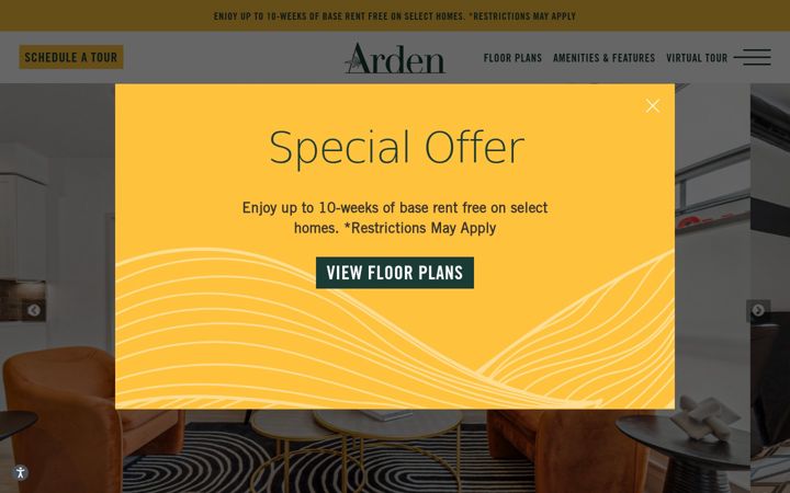 Screenshot ta' ardenapartments.com