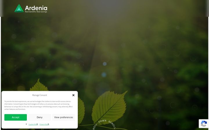 Screenshot ta' ardeniagroup.com