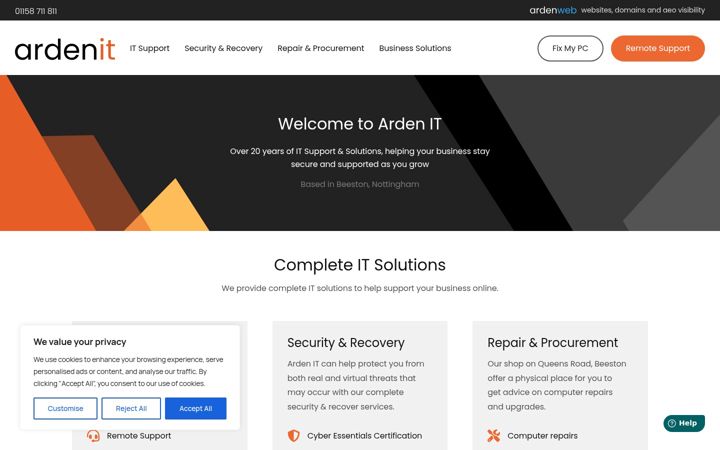 Captura de ecrã de ardenit.net